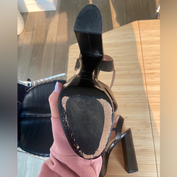 Platform chunky heels, genuine Italian leather - Picture 7 of 7